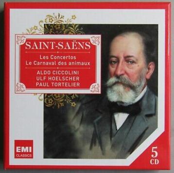 SAINT-SAENS Les concertos 5 - CD BOX CICCOLINI TORTELIER EMI beschikbaar voor biedingen