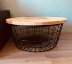 Set van grote en kleine mangohout salontafels, Huis en Inrichting, Tafels | Salontafels, Ophalen, Rond, 50 tot 100 cm, Zo goed als nieuw