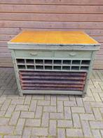 Industriële drukkerijkast/insluittafel, met lades, Huis en Inrichting, Kasten | Ladekasten, Ophalen, Gebruikt, 100 tot 150 cm