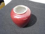 Vintage Oxblood/ sang de boeuf vaasje "Atelier de steenuil", Antiek en Kunst, Ophalen of Verzenden