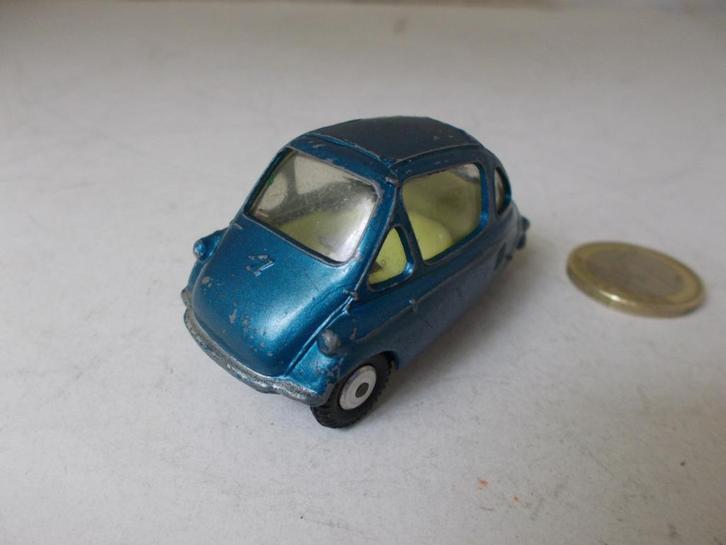 Corgi Toys 233 HEINKEL (1961) 3 WHEELS BLUE METALLIC. (-F-), Hobby en Vrije tijd, Modelauto's | 1:43, Gebruikt, Auto, Corgi, Ophalen of Verzenden