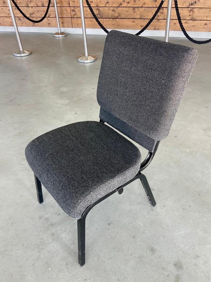 Stoelen schakelbaar, Huis en Inrichting, Stoelen, Zo goed als nieuw, Vijf, Zes of meer stoelen, Metaal, Stof, Zwart, Ophalen