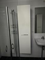 IKEA hoge badkamerkast zwevend wit-zwart, Huis en Inrichting, Badkamer | Badkamermeubels, Ophalen, (Half)hoge kast, Minder dan 50 cm