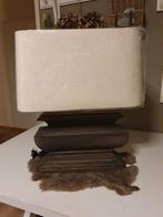 Landelijk sober/stoere tafellamp, Huis en Inrichting, Lampen | Lampenkappen, Ophalen of Verzenden, Zo goed als nieuw, Rond