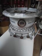 Oude 3-pits petroleumstel - Grijs gewolkt, Ophalen of Verzenden