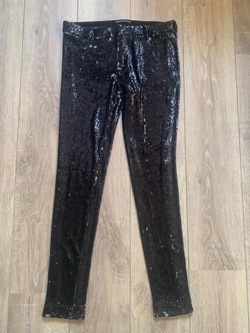 Drykorn paillette pantalon legging zwart grijs 3= S/36 beschikbaar voor biedingen