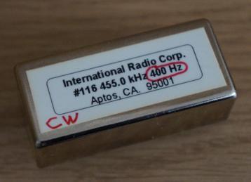 Inrad 116 filter 455 kHz 400 Hz CW-filter voor Icom beschikbaar voor biedingen