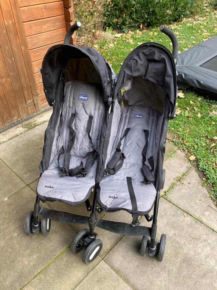 Chicco Tweelingbuggy - Paraplumodel, Kinderen en Baby's, Kinderwagens en Combinaties, Gebruikt, Kinderwagen, Overige merken, Duowagen