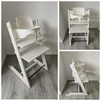 ZGAN! Stokke Tripp Trapp wit met babyset evt. tray, Stoelverkleiner, Ophalen of Verzenden, Zo goed als nieuw, Stokke Tripp Trapp