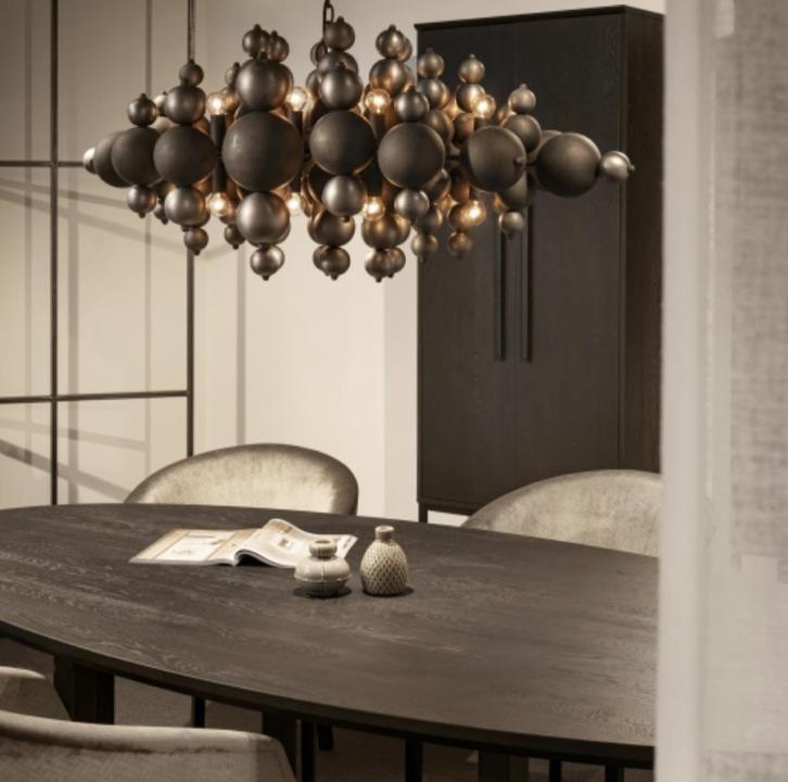 BLOW OVAAL 16 + 1 LICHTS Industrial Dark kroonluchter-winkel, Huis en Inrichting, Lampen | Hanglampen, Nieuw, Minder dan 50 cm