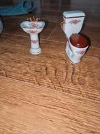 reutter miniaturen toilet en wastafel dresdner rose, Verzamelen, Poppenhuizen en Toebehoren, Ophalen of Verzenden, Zo goed als nieuw