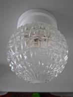 persglazen plafonniere bol mid century retro design lamp, Ophalen of Verzenden, Zo goed als nieuw, Glas, Vintage