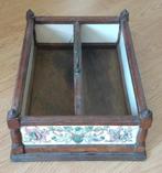 antiek historische houten bestekdoos, volgnr 85, Ophalen of Verzenden