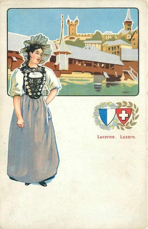 (381-199-021) Lucerne Luzern, Verzamelen, Ansichtkaarten | Buitenland, Overig Europa, Verzenden