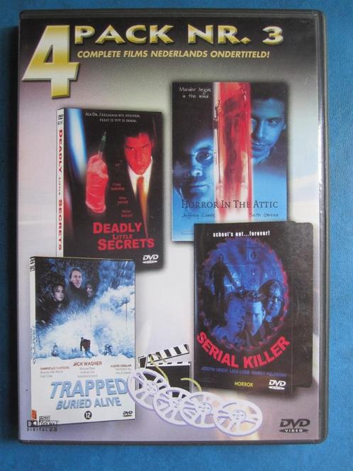4 pack nr. 3 (4 films op 1 DVD), Cd's en Dvd's, Dvd's | Overige Dvd's, Zo goed als nieuw, Boxset, Vanaf 16 jaar, Ophalen of Verzenden