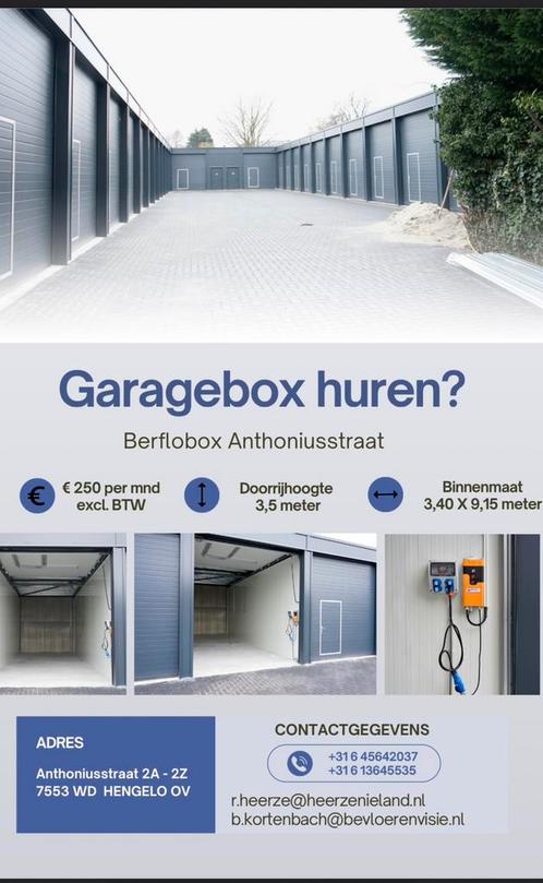 Garagebox Hengelo. 30,5 m2. Bedrijfshal, loods, opslagruimte, Auto diversen, Autostallingen en Garages