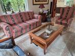 Bankstel,stoel en tafel, Huis en Inrichting, Ophalen, Gebruikt, Stof, Mooie stijl,past daarom overal