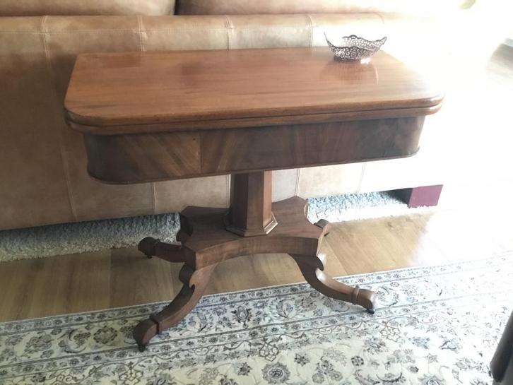 Antieke Mahonie Kaarttafel, side-table, Antiek en Kunst, Antiek | Meubels | Tafels, Ophalen