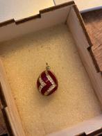 Faberge Ei Hanger Swarovski Stenen Nieuw, Overige materialen, Nieuw, Ophalen of Verzenden, Rood