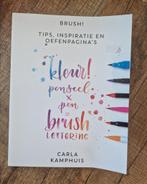Boek carla kamphuis kleur penseel brush lettering tips, Ophalen of Verzenden, Zo goed als nieuw, Mode algemeen