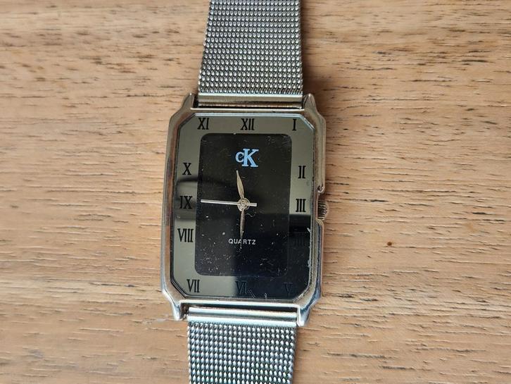 Vintage Calvin Klein Dameshorloge Rectangle, Sieraden, Tassen en Uiterlijk, Horloges | Dames, Gebruikt, Polshorloge, Overige merken