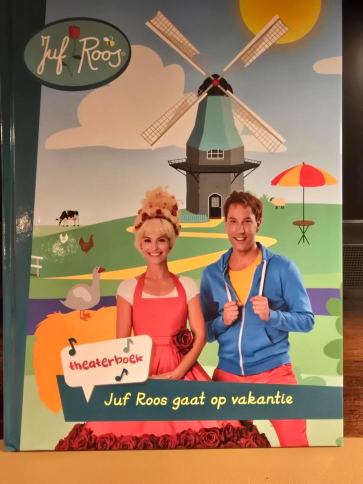 Juf Roos gaat op vakantie - Theaterboek, Boeken, Kinderboeken | Baby's en Peuters, Zo goed als nieuw, 2 tot 3 jaar, Uitklap-, Voel- of Ontdekboek