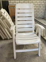 4 Witte Hartman tuinstoelen / inklapbaar / verstelbaar, Tuin en Terras, Tuinstoelen, Ophalen, Gebruikt, Kunststof, Inklapbaar
