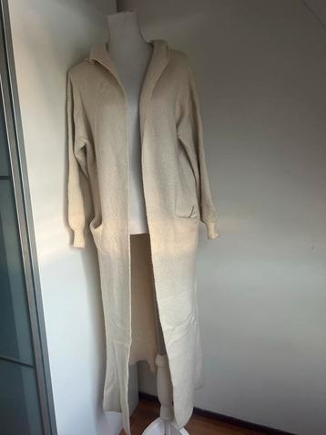 Beige Lange Vest met Capuchon - Maat S/M beschikbaar voor biedingen