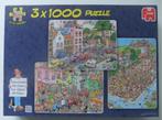 3x1000 puz v Haasteren vrijdag 13,carnaval,zwembad- compleet, Ophalen of Verzenden, 500 t/m 1500 stukjes, Gebruikt, Legpuzzel