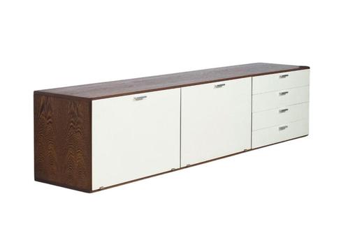 Vintage zwevend Wengé dressoir, Cees Braakman voor Pastoe, Huis en Inrichting, Kasten | Dressoirs, Zo goed als nieuw, 200 cm of meer