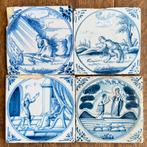 Antieke bijbel tegels - ongerestaureerd, Ophalen of Verzenden