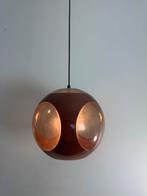 Vintage bruine space age Bulb Bug Eye hanglamp lamp jaren 70, ?, Zo goed als nieuw, Space age, Minder dan 50 cm