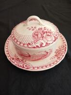 Peakock rood societe ceramique servies, Antiek en Kunst, Antiek | Servies los, Ophalen of Verzenden