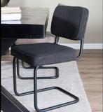 Eetkamerstoelen teddy stof zwart - nieuw in doos!!, Huis en Inrichting, Stoelen, Ophalen, Nieuw, Vier, Stof