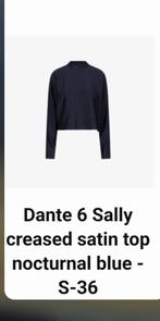 GEVRAAGD Dante6 Top Sally creased Satin Nocturnal Blue Size, Kleding | Dames, Tops, Dante 6, Blauw, Ophalen of Verzenden, Zo goed als nieuw
