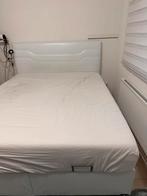 Twee personen bed+emma matras 160/200, Huis en Inrichting, Ophalen, Wit, Tweepersoons, Zo goed als nieuw