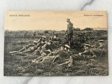 Wo1: ak Engels leger in het veld (achter albumsporen) beschikbaar voor biedingen