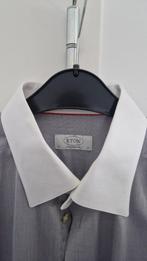 Eton overhemd, Ophalen of Verzenden, Zo goed als nieuw, Grijs, Halswijdte 43/44 (XL)