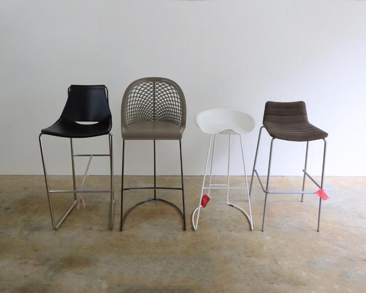 4x MIDJ design barkrukken Apelle en Guapa nieuw!, Huis en Inrichting, Barkrukken, Nieuw, 60 tot 90 cm, Kunststof, Leer, Metaal
