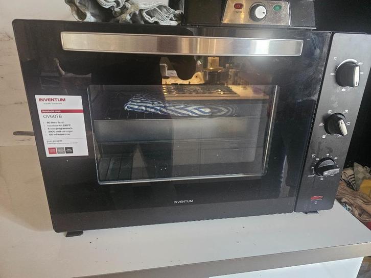 Inventum vrijstand oven OV607B met veel functies, Witgoed en Apparatuur, Ovens, Zo goed als nieuw, Vrijstaand, Oven, Minder dan 45 cm