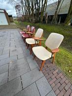 Van Teeffelen eetkamer / bureaustoelen, Midcentury, Vier, Gebruikt, Metaal