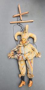 Vintage Houten Handpop Harlequin, Verzamelen, Poppen, Ophalen of Verzenden, Zo goed als nieuw, Pop