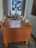 VINTAGE EETHOEK, 6 STOELEN/160 (250 KLAPT LANG UIT!!!)!X0.80, Huis en Inrichting, Tafels | Eettafels, Ophalen
