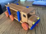 Vintage houten grote transport vrachtwagen,2 verdiepingen., Kinderen en Baby's, Speelgoed | Houten speelgoed, Ophalen of Verzenden
