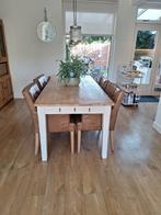 4x Cognac leren stoelen, Huis en Inrichting, Ophalen, 4 tot 6 stoelen