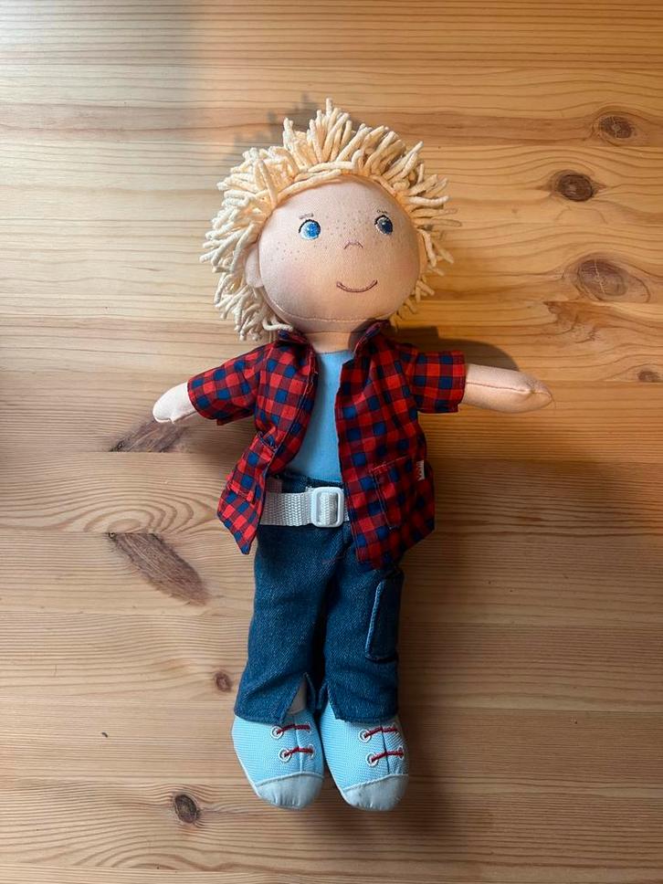 Haba Knuffelpop Nick en Matze - Zo goed als nieuw!, Kinderen en Baby's, Speelgoed | Poppen, Zo goed als nieuw, Overige typen, Ophalen