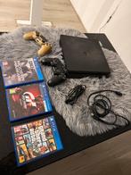 PS4 met 3 games en 2 controllers, Spelcomputers en Games, Spelcomputers | Sony PlayStation 4, Met 2 controllers, Ophalen of Verzenden