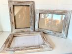 Riviera Maison Houten fotolijsten set van 3 white wash, Minder dan 50 cm, 50 tot 75 cm, Ophalen of Verzenden, Zo goed als nieuw