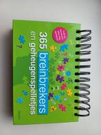 365 Breinbrekers en geheugenspelletjes, Ophalen of Verzenden, Zo goed als nieuw, Puzzelen