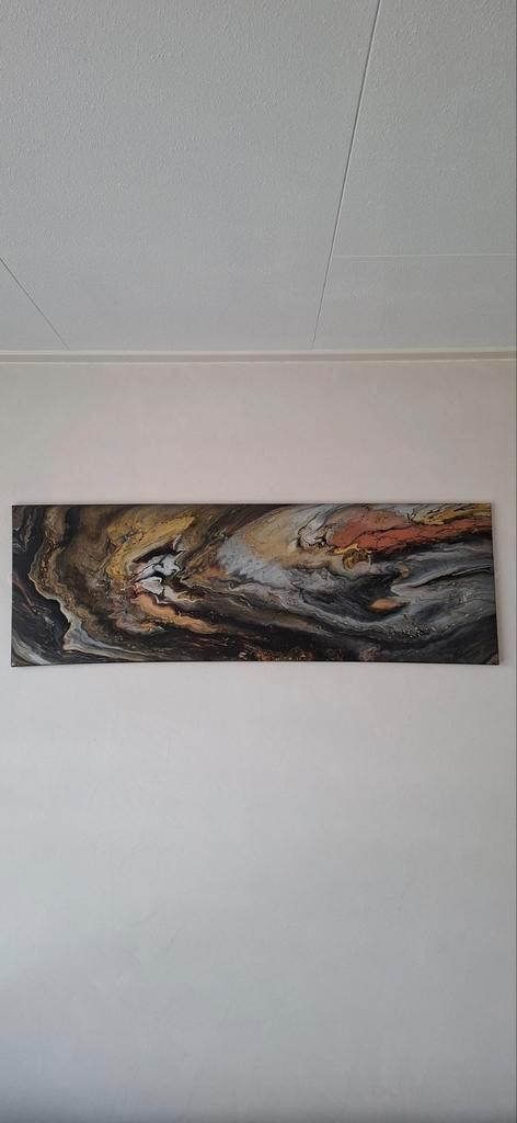 Abstract Schilderij - 120 x 40 cm, Antiek en Kunst, Kunst | Schilderijen | Abstract, Ophalen of Verzenden